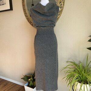 Astr Charcoal Knit Dress very stretchy